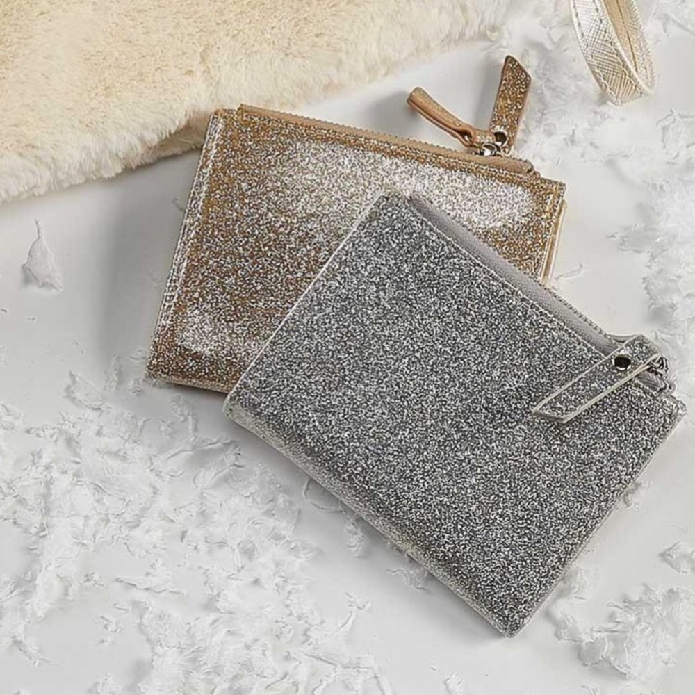 Patent Glitter Bi Fold Wallet - Picture 2 of 6